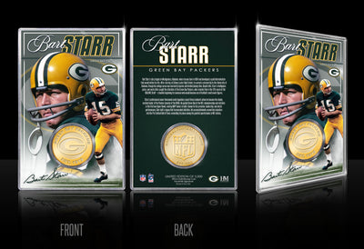 Highland Mint Bart Starr Green Bay Packers Bronze Coin Card - Limited Edition /5,000