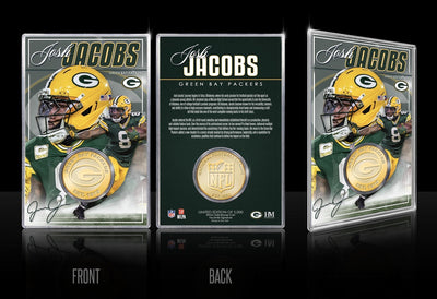 Highland Mint Josh Jacobs Green Bay Packers Bronze Coin Card - Limited Edition /5,000