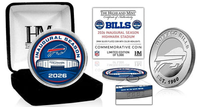 Highland Mint Buffalo Bills 2026 Highmark Stadium Inaugural Season Silver-Plated Color Coin - Limited Edition /5,000