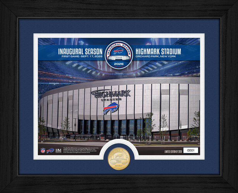Highland Mint Buffalo Bills Highmark Stadium Inaugural Season Bronze Coin Photo Mint - Limited Edition /2,026