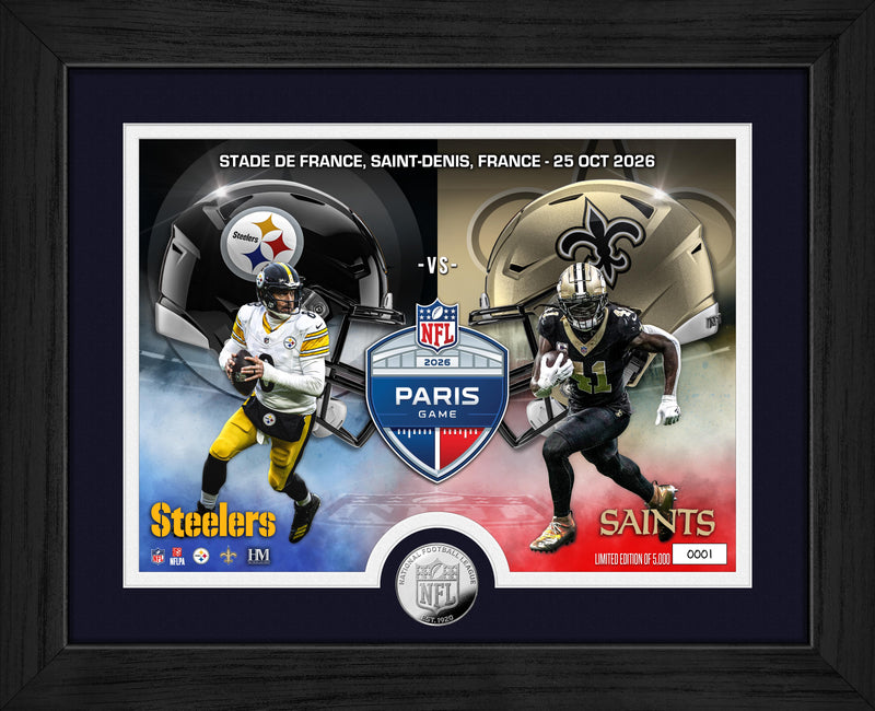 Highland Mint 2026 NFL International Games Week 7 Steelers vs Saints Paris Silver Coin Photo Mint - Limited Edition /5,0