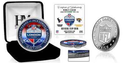 Highland Mint 2026 NFL London Games Texans vs Jaguars Silver Flip Coin - Limited Edition /5,000