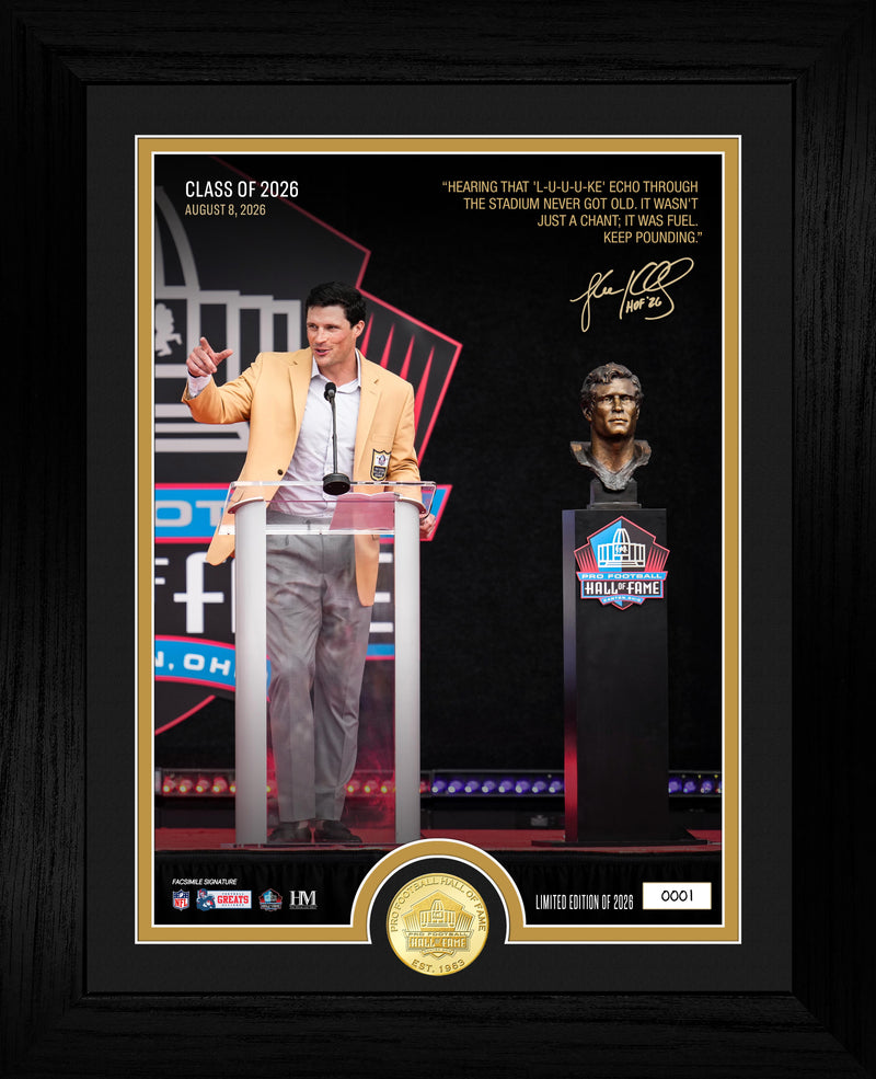 Highland Mint Luke Kuechly Pro Football Hall of Fame Induction Bronze Coin Photo Mint - Limited Edition /2,026
