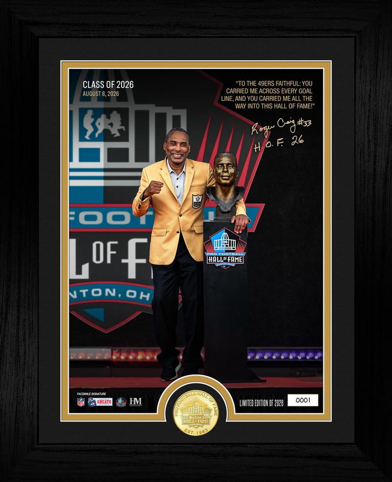 Highland Mint Roger Craig Pro Football Hall of Fame Induction Bronze Coin Photo Mint - Limited Edition /2,026