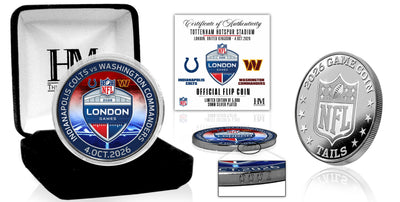 Highland Mint 2026 NFL International Games Commanders vs Colts London Silver Flip Coin - Limited Edition /5,000