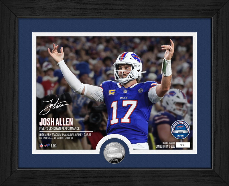 Highland Mint Buffalo Bills Josh Allen Highmark Stadium Inaugural Game Silver Coin Photo Mint - Limited Edition /2,026