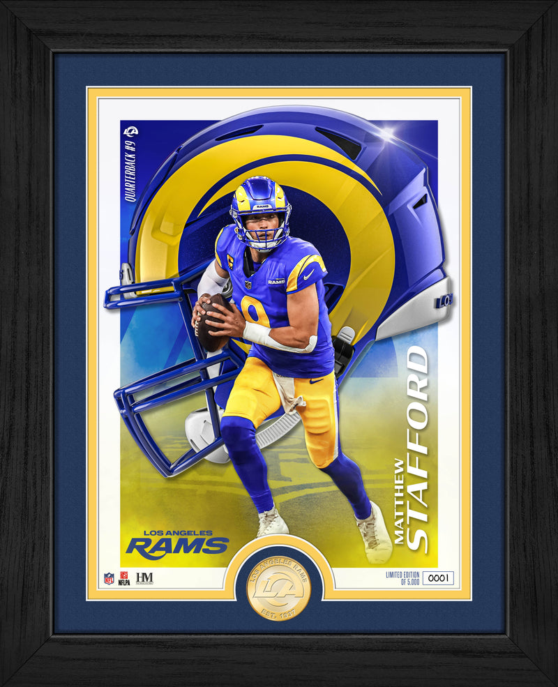 Highland Mint Matt Stafford Los Angeles Rams Bronze Coin Photo Mint - Limited Edition /5,000