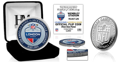 Highland Mint Los Angeles Rams vs. Jacksonville Jaguars 2025 London Game Silver Color Coin - Limited Edition /5,000