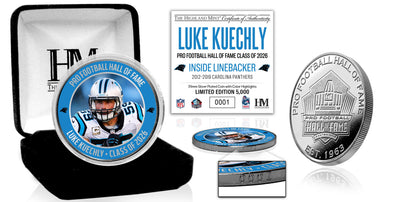 Highland Mint Luke Kuechly 2026 NFL Hall of Fame Induction Silver Plated Coin - Limited Edition /5,000