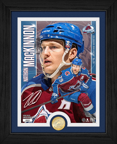 Highland Mint Nathan MacKinnon Colorado Avalanche Bronze Coin Photo Mint - Limited Edition /1,000