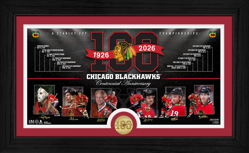 Highland Mint Chicago Blackhawks 100th Anniversary Bronze Coin Timeline Photomint - Limited Edition /2,026