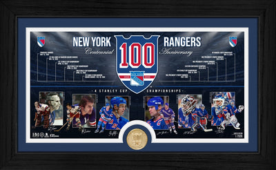 Highland Mint New York Rangers 100th Anniversary Bronze Coin Timeline Photo Mint - Limited Edition /2,026