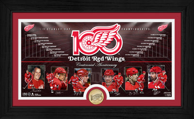 Highland Mint Detroit Red Wings 100th Anniversary Bronze Coin Timeline Photo Mint - Limited Edition /2,026