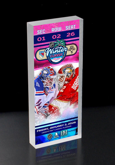 Highland Mint New York Rangers vs Florida Panthers 2026 NHL Winter Classic Acrylic BlocKart