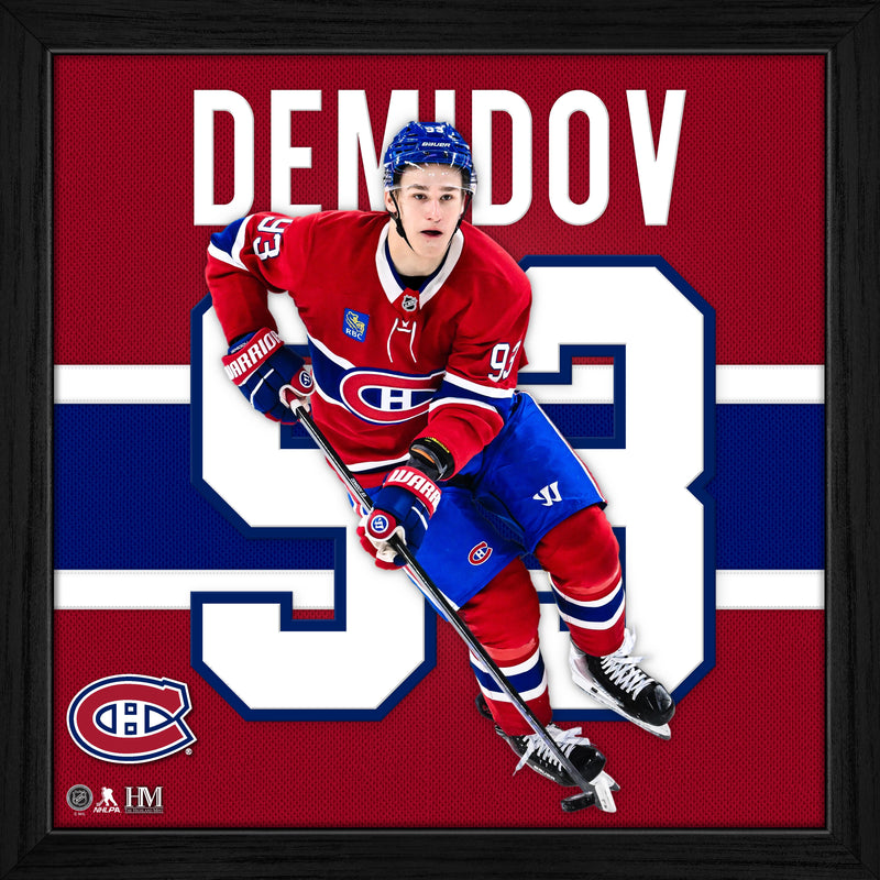 Highland Mint Ivan Demidov Montreal Canadiens Impact Jersey Frame