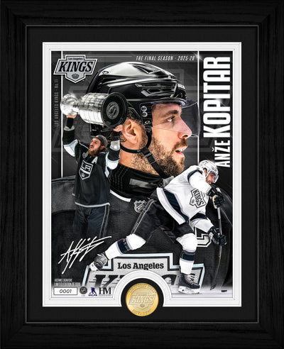 Highland Mint Anze Kopitar Los Angeles Kings Final Season Bronze Coin Artist Proof Photo Mint - Limited Edition /1,000