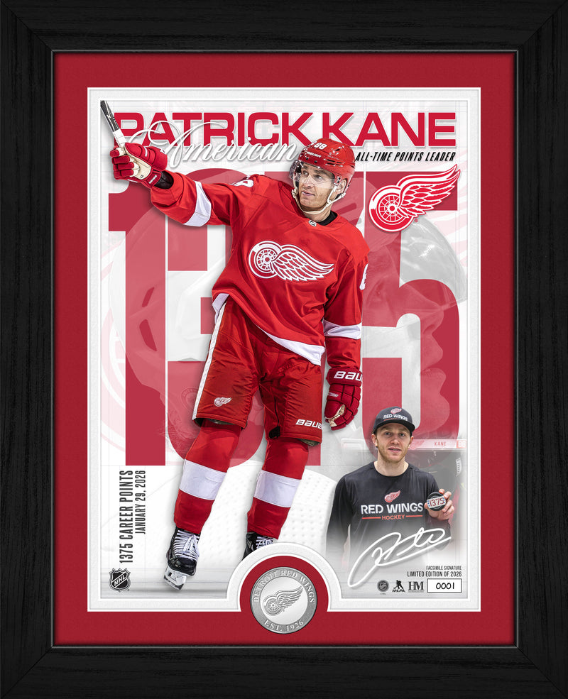 Highland Mint Patrick Kane Detroit Red Wings 1375 Points Silver Coin Artist Proof Photo Mint - Limited Edition /2026