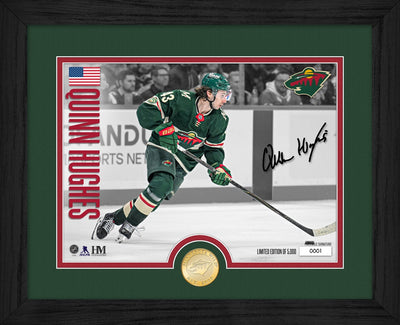 Highland Mint Quinn Hughes Bronze Coin Photo Mint - Limited Edition /5,000