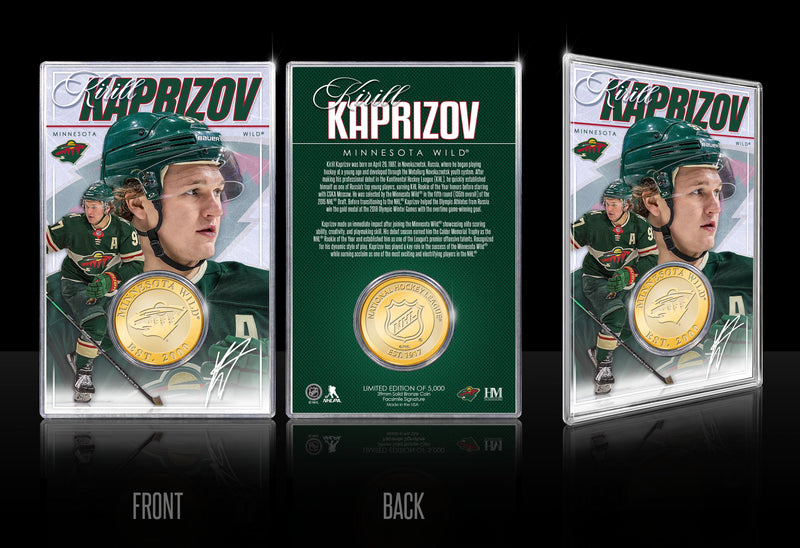 Highland Mint Kirill Kaprizov Minnesota Wild Bronze Coin Acrylic Holder - Limited Edition /5,000