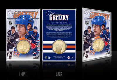 Highland Mint Wayne Gretzky Bronze Coin Acrylic Holder - Limited Edition /5,000