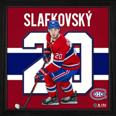 Highland Mint Juraj Slafkovský Montreal Canadiens Impact Jersey Frame