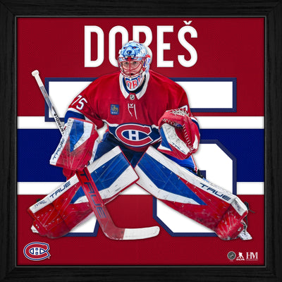 Highland Mint Jakub Dobes Montreal Canadiens Impact Jersey Frame - 13" x 13"