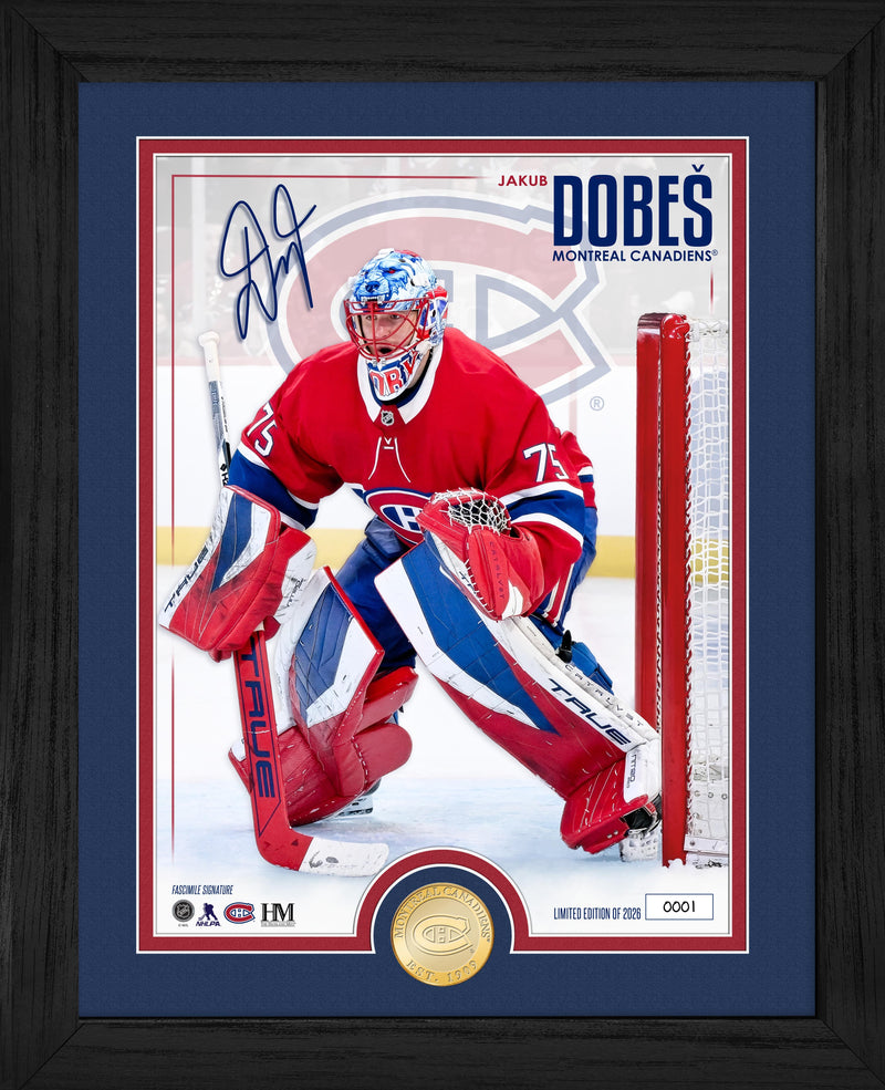 Highland Mint Jakub Dobes Montreal Canadiens Bronze Coin Photo Mint - Limited Edition /2,026