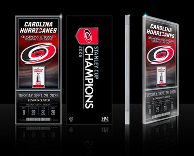 Highland Mint Carolina Hurricanes 2025-26 Stanley Cup Champions Banner Raising Ceremony Acrylic Ticket