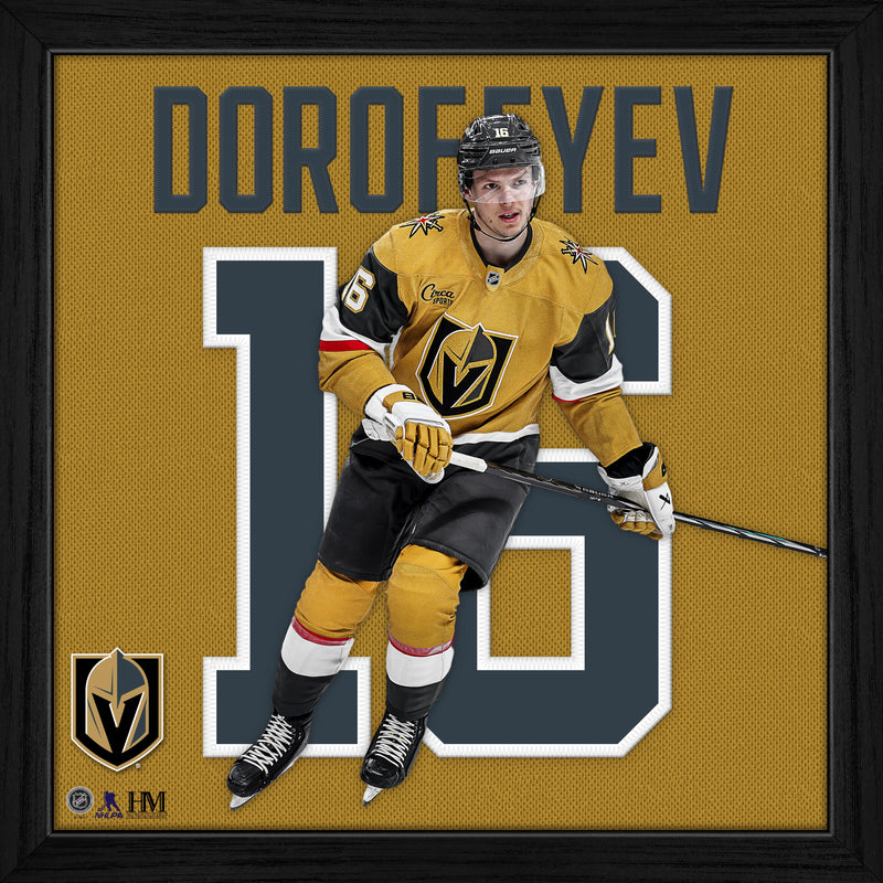 Highland Mint Pavel Dorofeyev Vegas Golden Knights Impact Jersey Frame