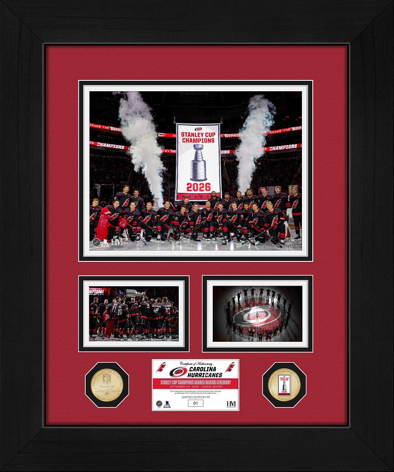 Highland Mint Carolina Hurricanes 2026 Stanley Cup Champions Banner Raising Ceremony Bronze Coin Photo Mint - Limited Ed