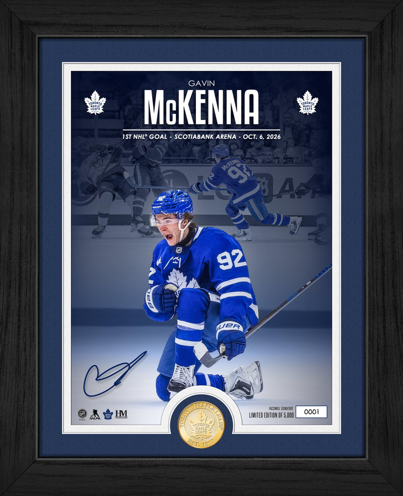 Highland Mint Gavin McKenna 1st NHL Goal Bronze Coin Photo Mint - Limited Edition /5,000
