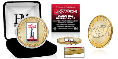 Highland Mint Carolina Hurricanes 2025-26 Stanley Cup Champions Banner Raising Ceremony Bronze Coin - Limited Edition /5