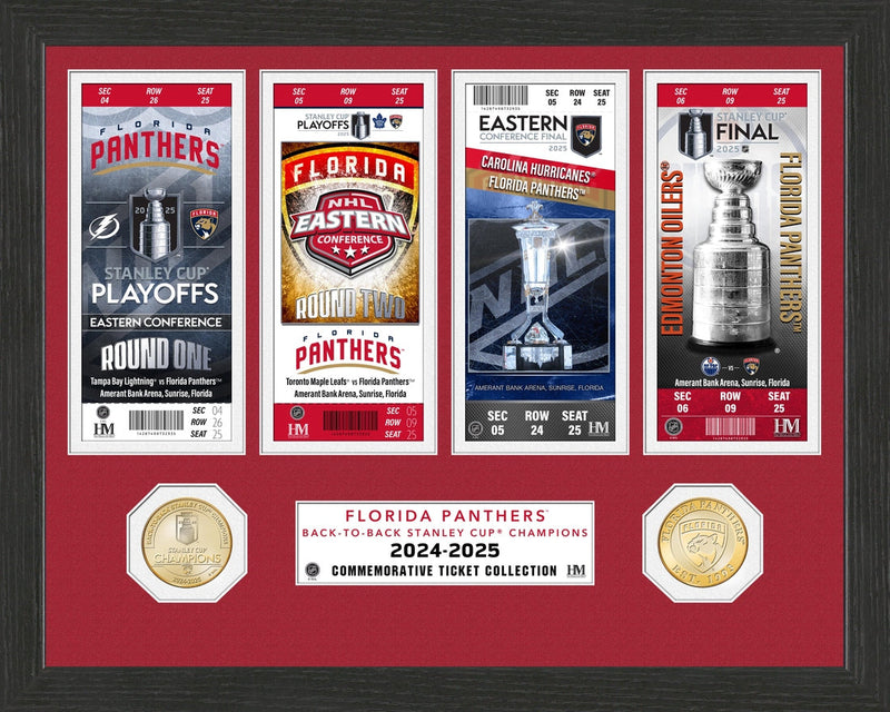 Highland Mint Florida Panthers 2025 Stanley Cup Ticket Bronze Coin Photo Mint
