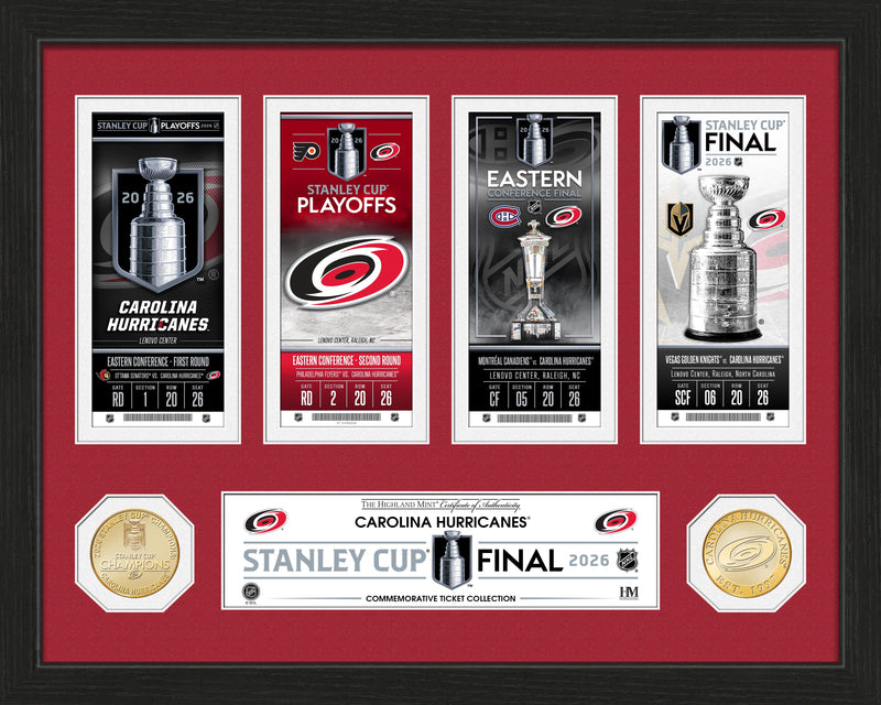 Highland Mint Carolina Hurricanes 2026 Road to the Stanley Cup Bronze Coin Ticket Collection