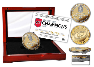 Highland Mint Carolina Hurricanes 2026 Stanley Cup Champions Gold and Silver Two-Tone Coin - Limited Edition /1,000