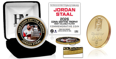 Highland Mint Jordan Staal Carolina Hurricanes 2026 Conn Smythe Award Bronze Coin - Limited Edition /2026
