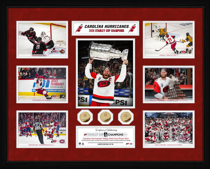 Highland Mint Carolina Hurricanes 2026 Stanley Cup Champions Mega Gold Coin Photo Mint