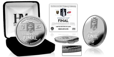 Highland Mint Vegas Golden Knights vs. Carolina Hurricanes 2026 NHL Stanley Cup Final Dueling Silver Coin - Limited Edit