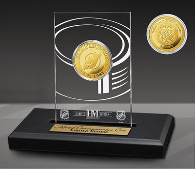 Highland Mint New Jersey Devils Acrylic Gold Coin Display - Limited Edition /5000