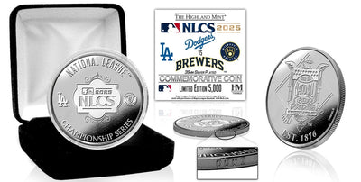 Highland Mint 2025 National League Championship Series Silver Coin Dodgers vs Brewers - Limited Edition /5000
