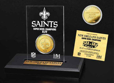 Highland Mint New Orleans Saints Super Bowl Champions Etched Acrylic - Limited Edition /5000