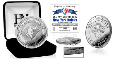 Highland Mint New York Knicks NBA 75th Anniversary Silver Coin - Limited Edition /5,000