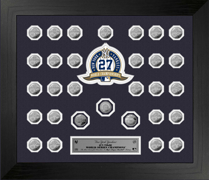 Highland Mint New York Yankees World Series 30 Coin Collection Frame - Limited Edition /500
