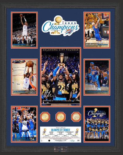 Highland Mint OKC Thunder 2025 NBA Champions Mega Photo Mint Display - Limited Edition /99