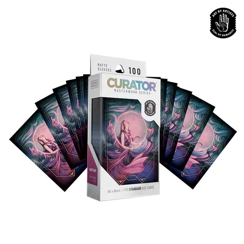 Orange Nebula Curator Masterworks Sleeves - Sanctuary (100 Count)
