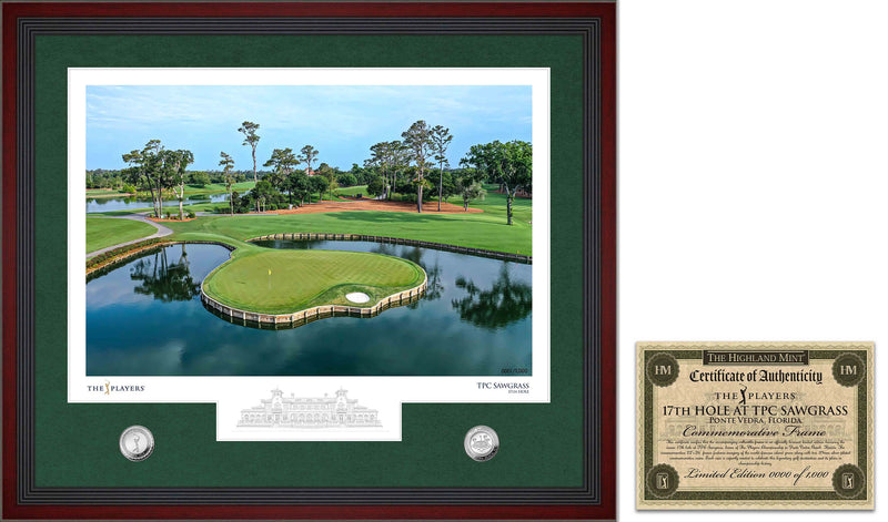 Highland Mint PGA Sawgrass 17th Hole Silver Coin Photo Mint - Limited Edition /1000