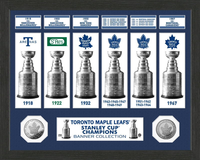 Highland Mint Toronto Maple Leafs Stanley Cup Banner Collection Photo Mint - 15x12 Frame