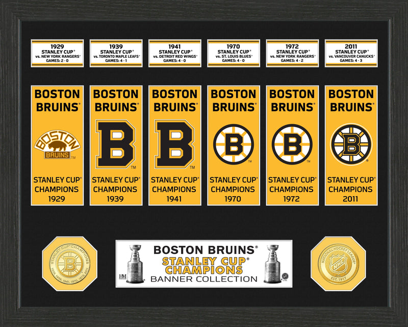 Highland Mint Boston Bruins Stanley Cup Banner Collection Photo Mint