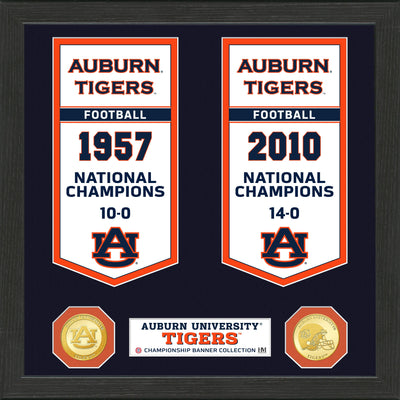 Highland Mint Auburn Tigers National Champions Banner Collection Photo Mint
