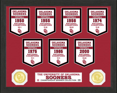 Highland Mint University of Oklahoma National Champions Banner Collection Photo Mint